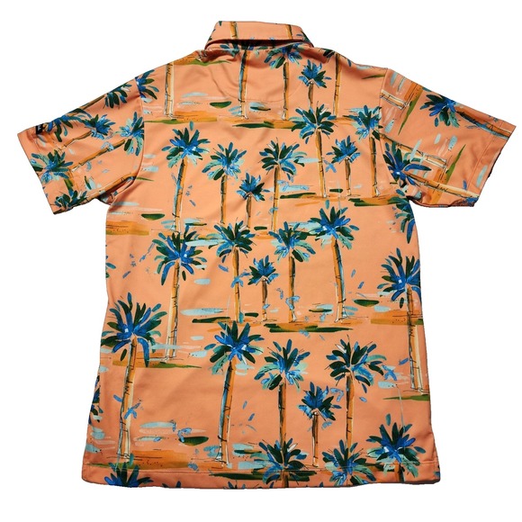 BAD BIRDIE Golf Polo Orange Hawaiian tropical Hotel California performance‎ sz M - Picture 5 of 5